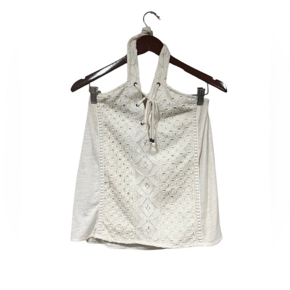 Maurices Boho 90s y2k Style Cottagecore
Halter Top Size Medium Cream